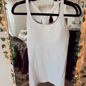 white lululemon ebb to street tank top